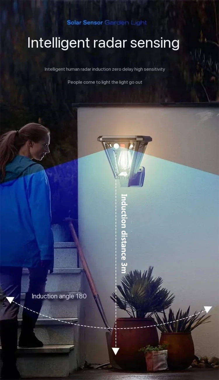 2IN1 Outdoor Solar Camping Wall Lamps Lawn Lamps Floor Lamp LED Induction Lamps Garden Landscape Lamps Decorative Tungsten Lamp