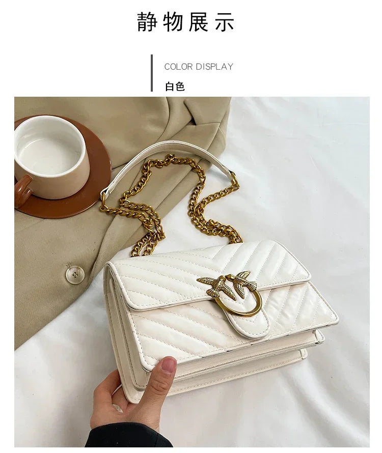 2026 high-end luxury women's handbag elegant leather handbag fashionable crossbody bag retro shoulder bag