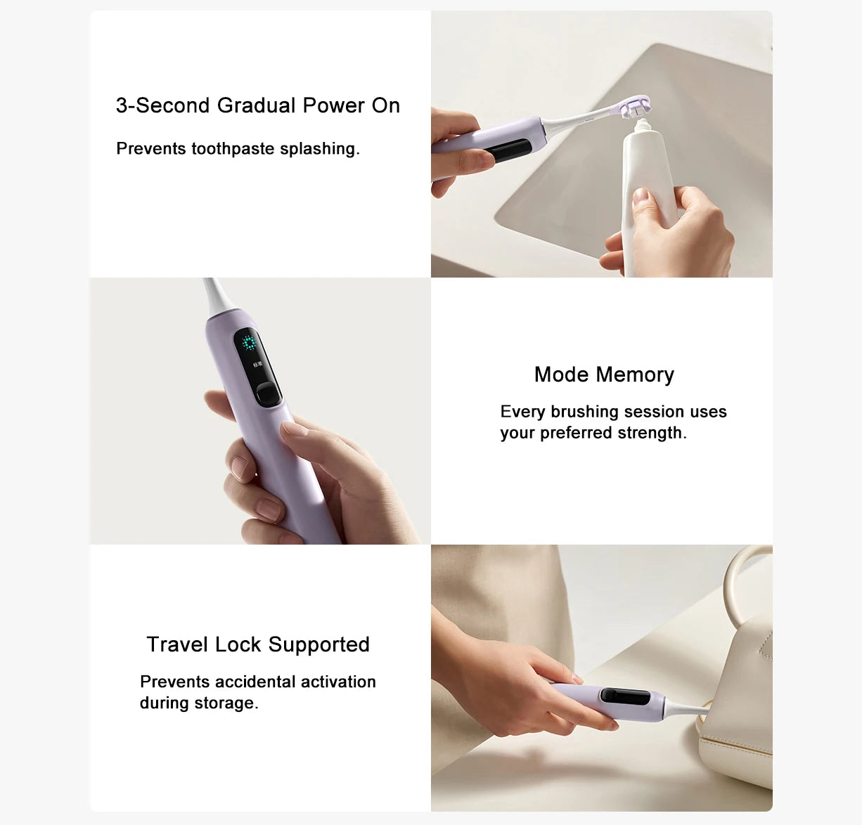 MIJIA Oscillation Electric Toothbrush Pro Love Gift Box,Smart Screen Pressure,IPX8 Waterproof,180 Day Battery,4 Mode With 4 Head