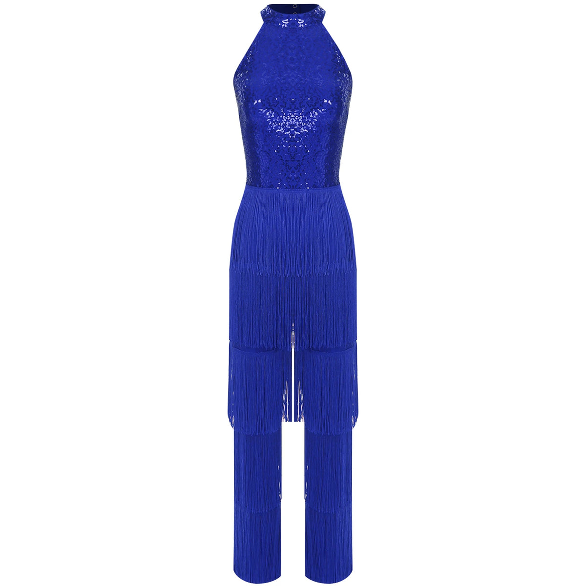 Halloween Hippie Costume womne Vintage 70s Disco Stage Performance Dancing Jumpsuit Singer Sequins Tassel Tango Cha-cha Costumes