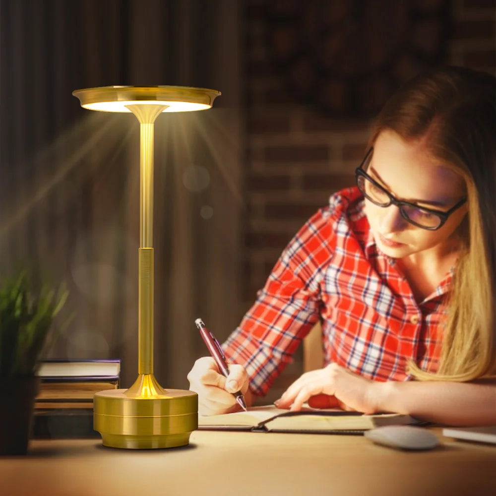 Retro Desk Lamp Warm White Light USB-C Fast Charge USB-C Fast Charge Waterproof Dimmable Gift Idea Table Bedside Lamp Home Decor