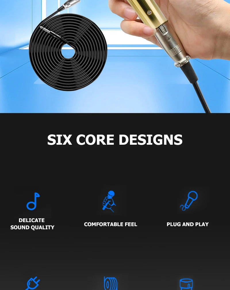 Karaoke Microphone Handheld Professional Wired Dynamic Microphone Clear Voice Mic for Karaoke Part Vocal Music Performance