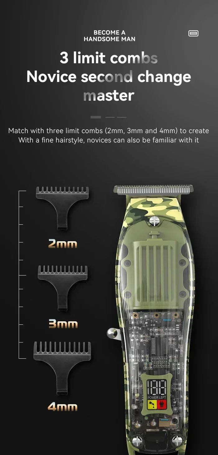 Kemei Hair Clippers Kit or Blade Rechargeable Electric Hair Trimmer Barber Professional Shaver for Men KM-1926 KM-1928 KM-TX7