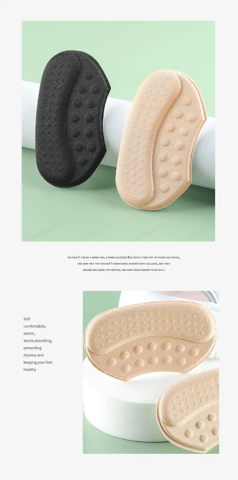 Shoe Pads for High Heels Anti-wear Foot pads Heel Protectors Womens Shoes Insoles Anti-Slip Adjust Size Shoes Accessories 1Pair