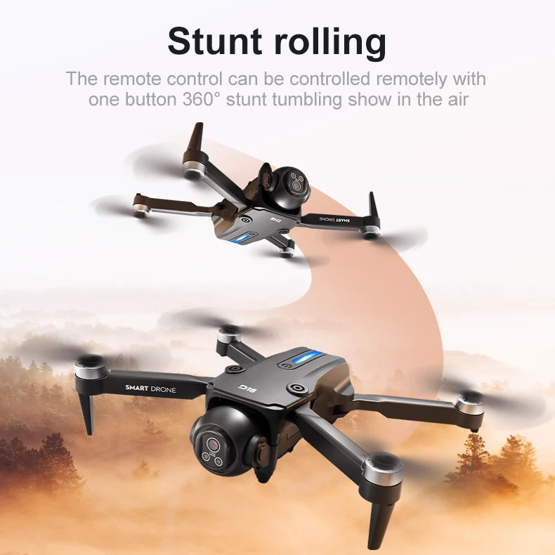 New D18 Drone Professional 8K Camera Aerial FPV Brushles Motor Avoiding Obstacle with Large Screen Remote Control Folding Drones