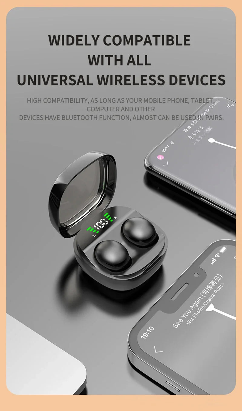 Mini Wireless Bluetooth 5.3 Headset Small Earbuds Sleep Sports Invisible Headphones HD HIFI Bass Sound Quality Earphones