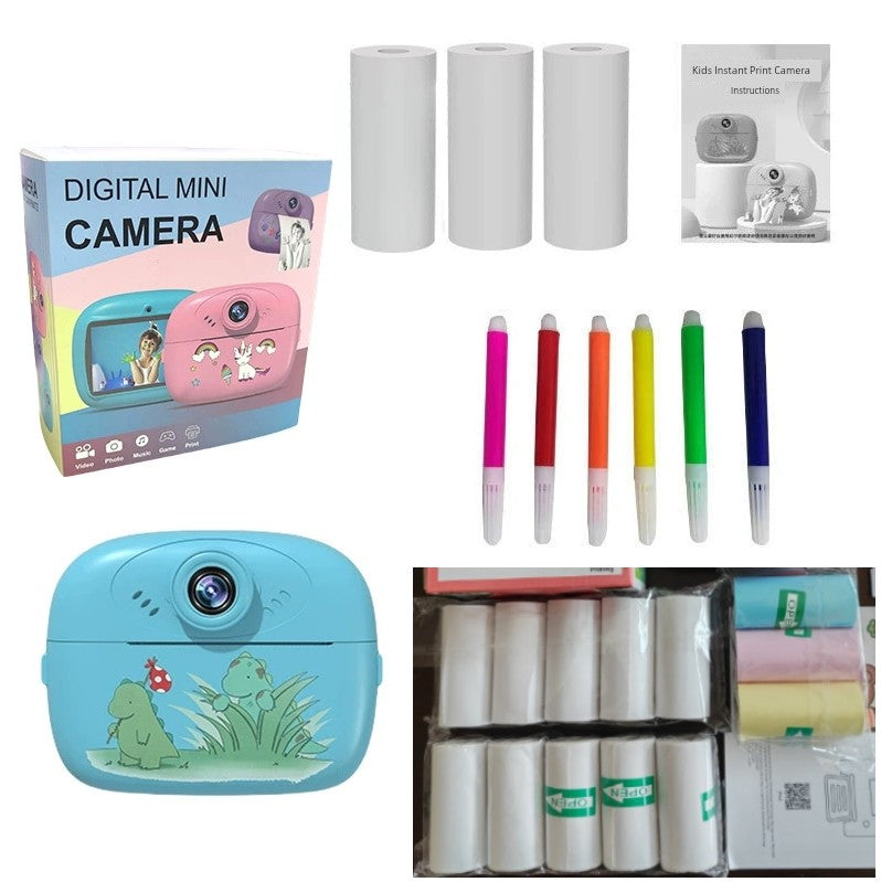 Children's Camera Toy Gift for Boys and Girls, Can Take Pictures and Print, Baby Digital Instant Camera, 2025 Student Model