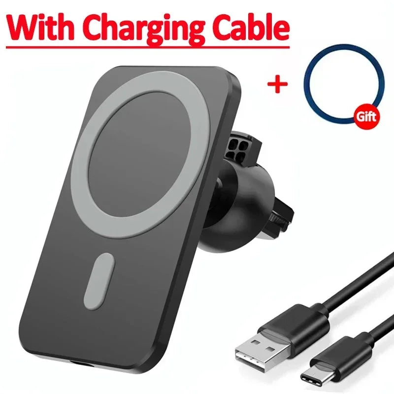 30W Magnetic Car Wireless Charger For iPhone 16 15 14 13 12 Pro Max Mini Car Phone Holder Stand Mount Fast Charging Station