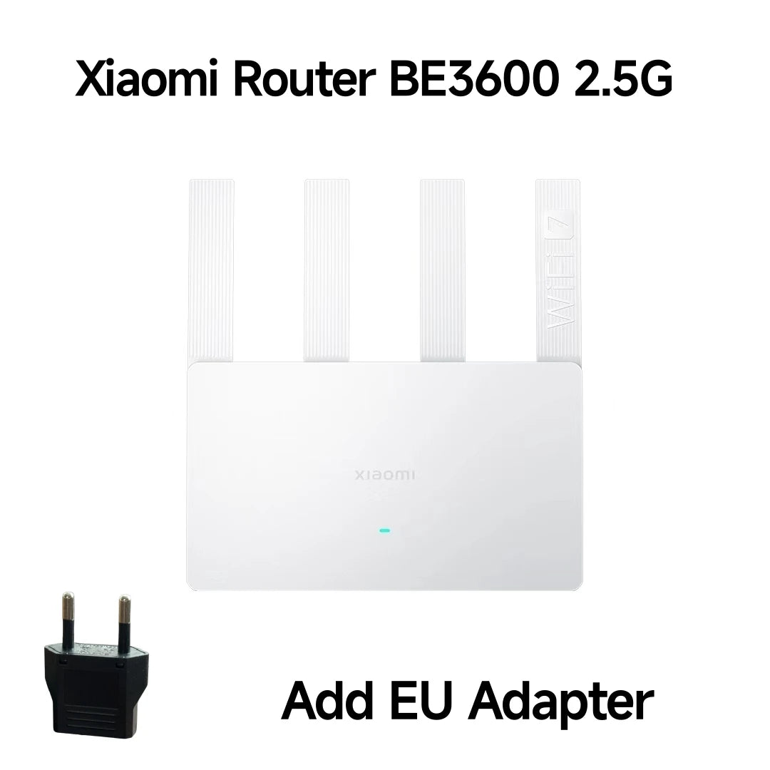 Original Xiaomi Router BE3600 New WiFi7 2.5G Ethernet Port 3600 Mbps Ultra Fast NetworkSpeed Work with Mi Home APP For Home