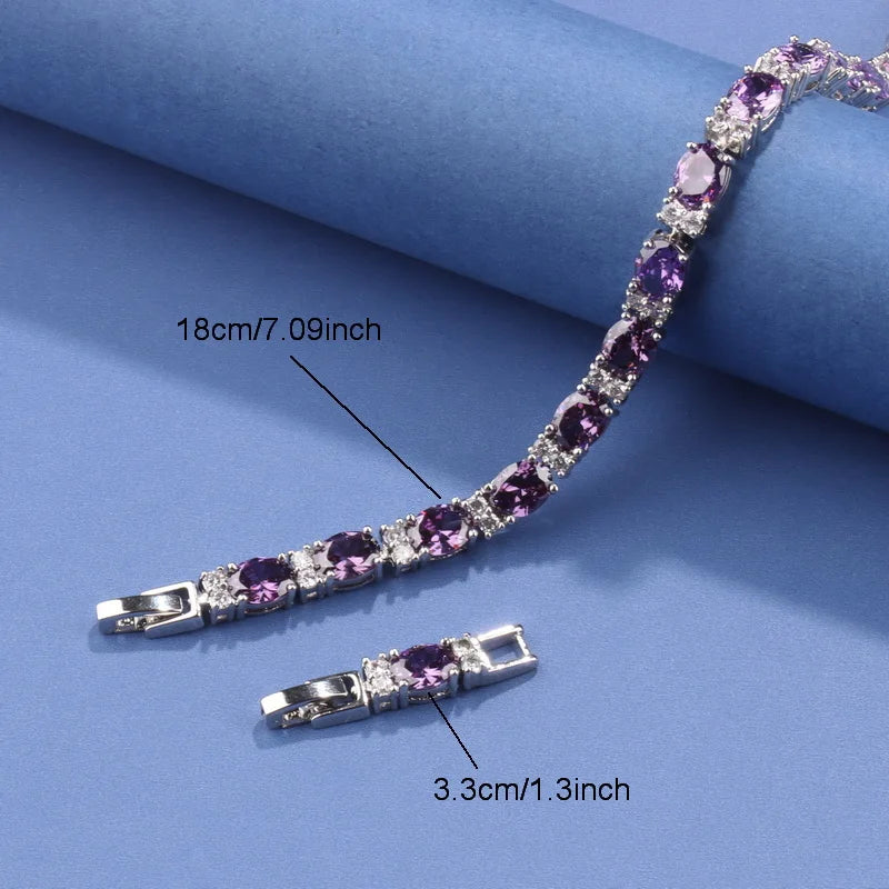 Rectangle 925 Silver Jewelry Accessory Fashion Vintage Original Set Of Earrings Women's Ring  Hand Bracelets Necklace Pendant