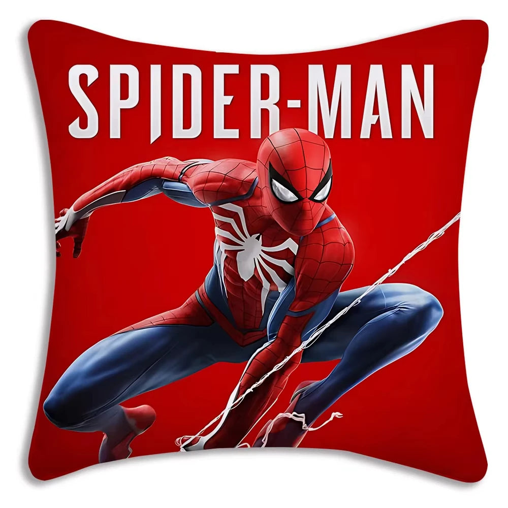 MINISO Cartoon Anime Spider-Man Pillow Covers Decorative Home Double-sided Print Square Pillow Living Room Decoration Pillowcase