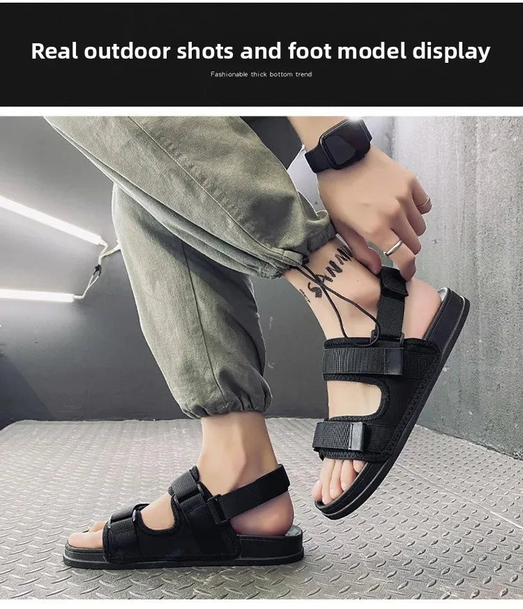 Hot Sale Of The Season New Men's Summer Sandals Beach Sports Slippers Anti-slip Soft Bottom Casual Driving Dual-purpose Slippers
