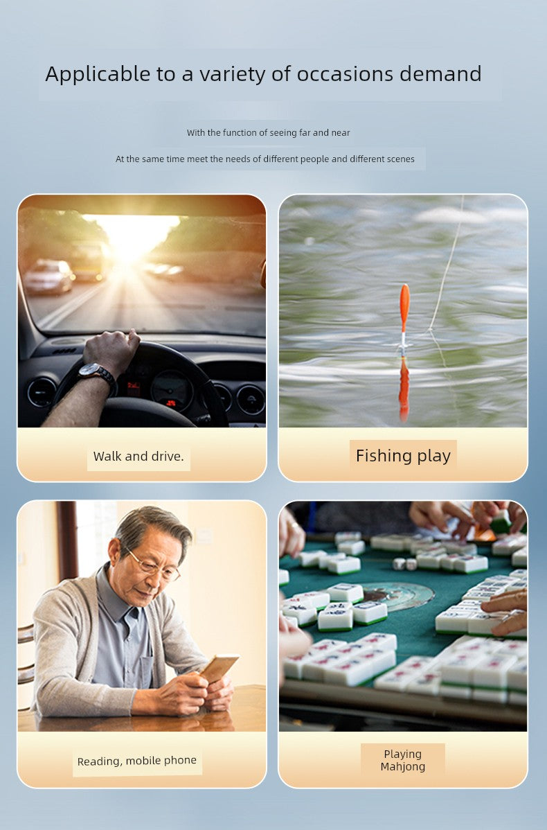 Yupingtang Super Light Presbyopic Glasses Men's Brand Anti-Blue Light Dual-Use Zoom Color-Changing Old Presbyopic Glasses Men