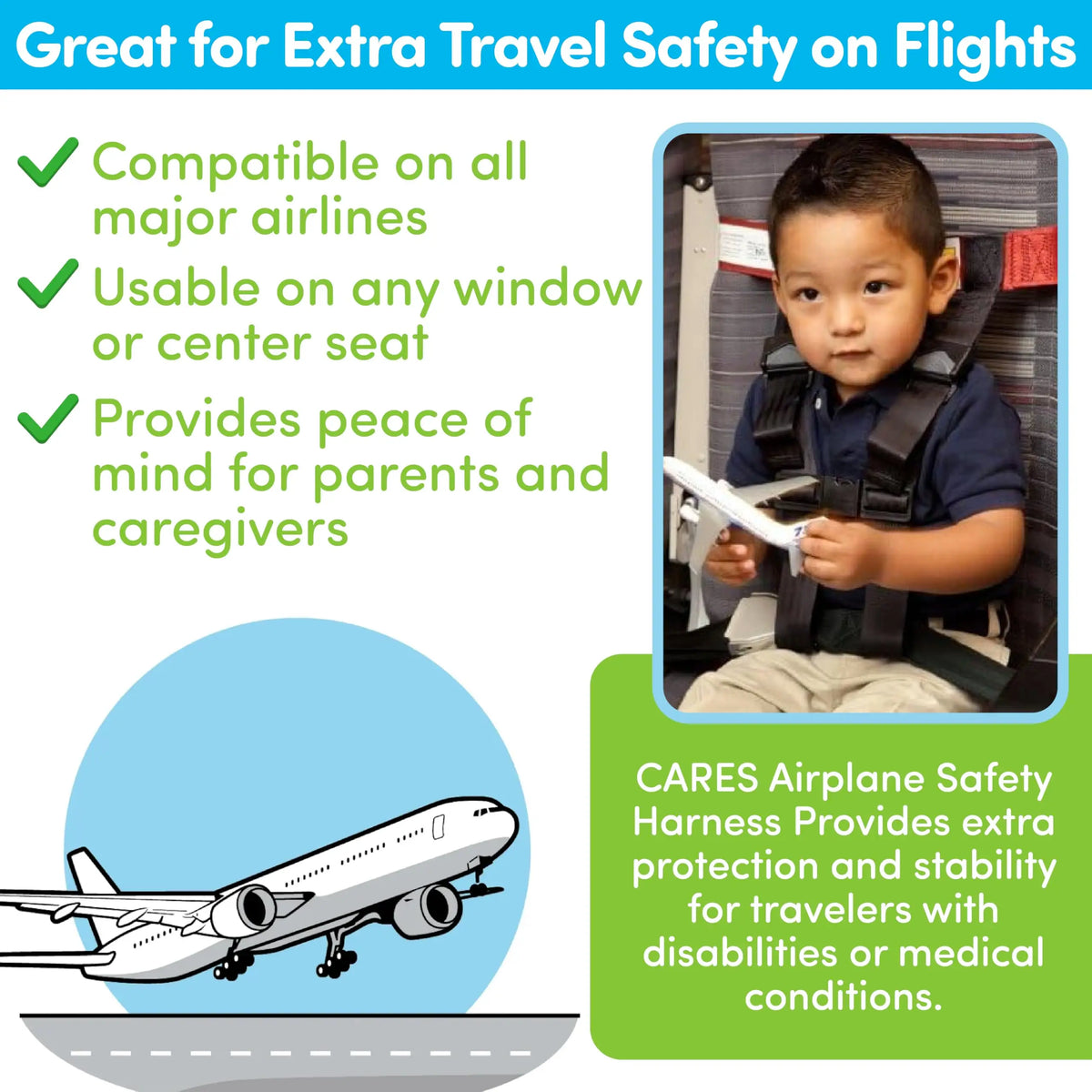 Child Airplane Travel Harness - Cares Safety Restraint System - The Only FAA Approved Child Flying Safety Device