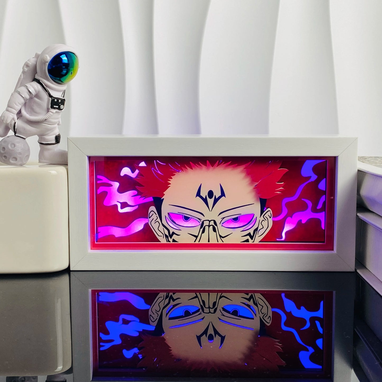 Anime Light Box Paper Cut Shadow Lightbox Wood Frame Nightlight for Child Bedroom Decor Led Night Light 3d Desk Lamp Gifts