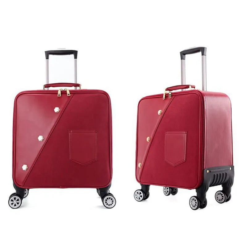 Women's Wedding Luggage Suitcase -Carry-On Trolley with Wheels, Lightweight Travel Bag for Air Travel, Business Trips