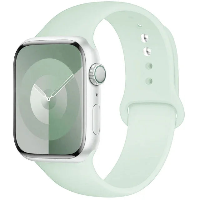 Original Silicone Strap For Apple Watch Band 44mm 38-40 42-46 41-45 46MM 49 mm Bracelet iwatch Serie 10 9 7 4 5 6 8 SE Ultra 2 3