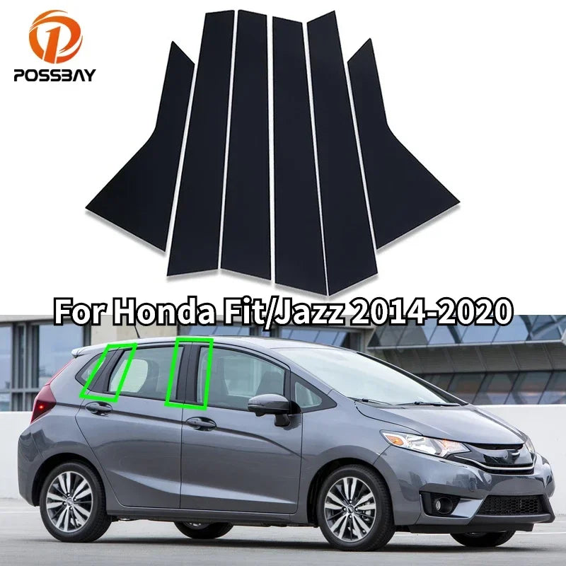 Car Window Pillar Posts Door Trims Cover Sticker for Honda FIT JAZZ 2014 2015 2016 2017 2018 2019 2020 Auto Exterior Accessiroes