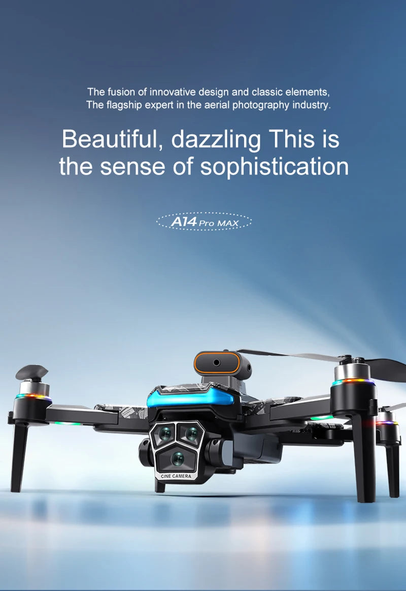 Xiaomi A14 Pro Max Drone Aerial 8K HD Dual-Camera 5G WIFI GPS Brushless Motor Optical Flow Obstacle Avoidance RC Drone 10000M