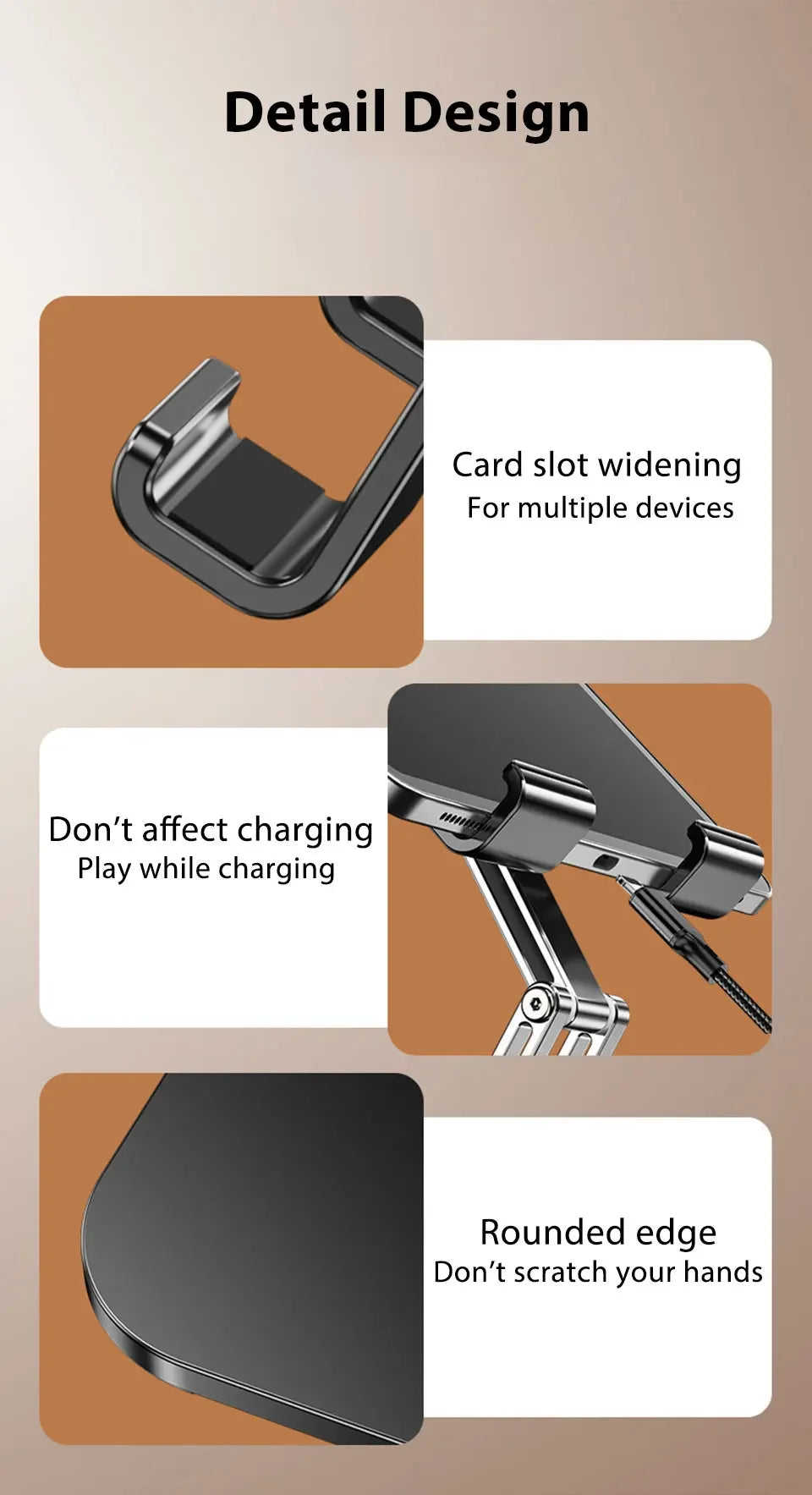Tablet Holder Carbon Steel Stand with 360° Rotation Adjustable Stand For iPad Pro Air Mini Mobile Phone Desk Bracket 4-15 Inch