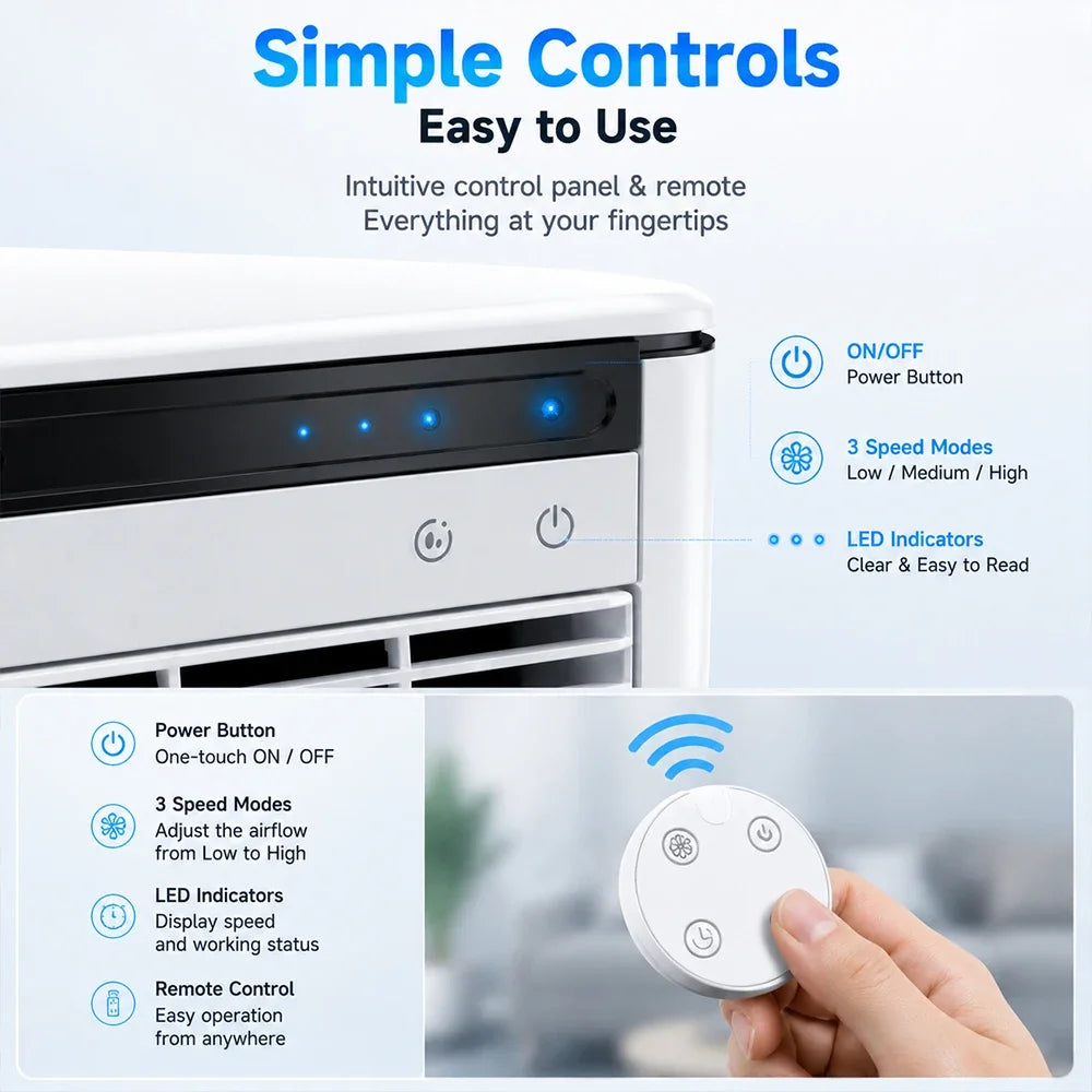SIAHO Rechargeable Cooling Wall Fan Remote Control Large Wind Table Standing Air Circulator Household Kitchen Fan