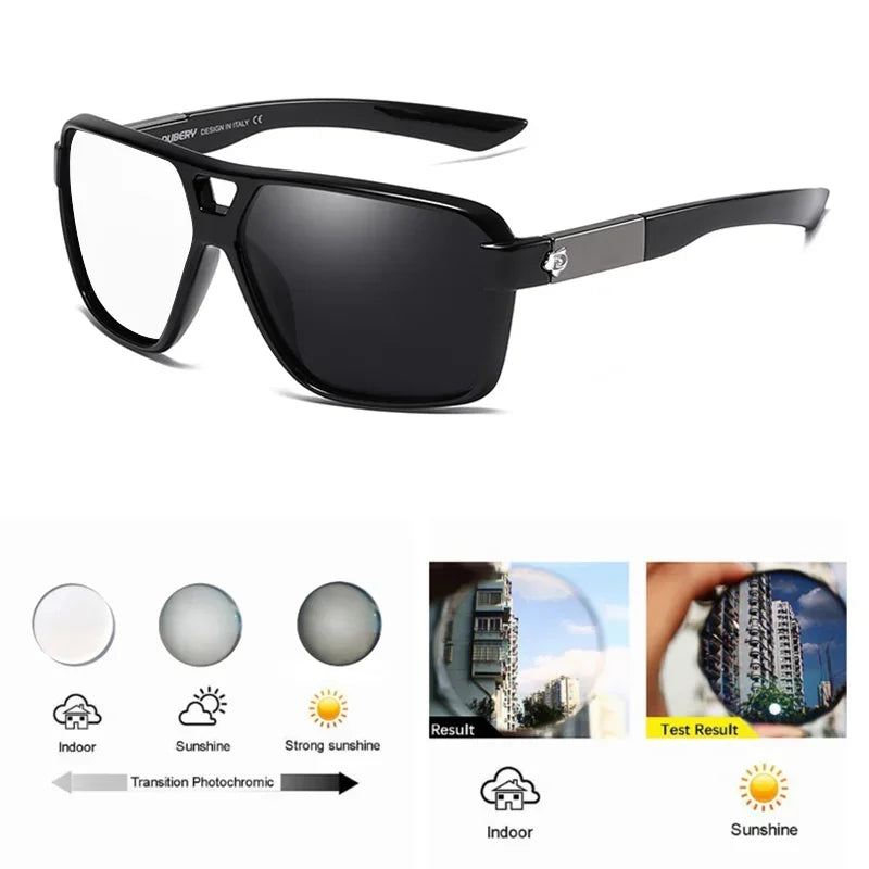 Sport Large Frames Photochromic Reading Glasses Men Clear Lens Color Changing Optical Eyeglasses Readers Customized Diopter +1.5