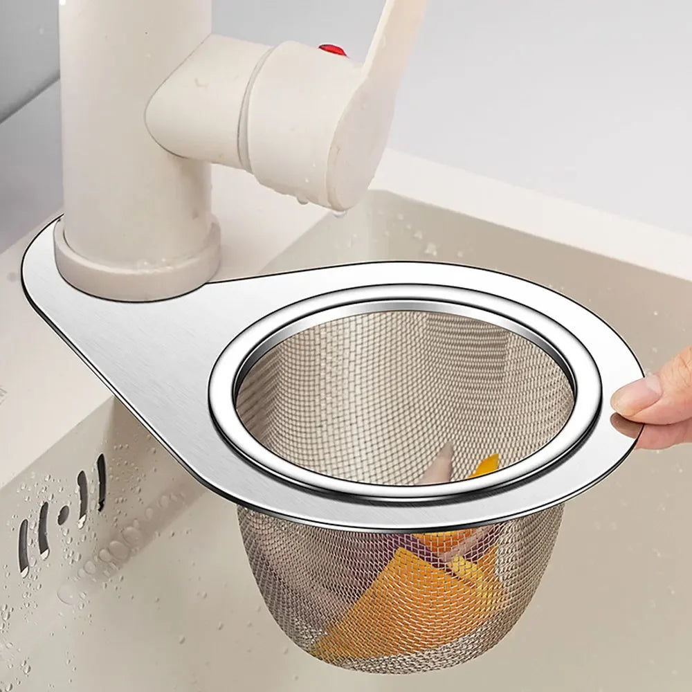 Stainless Steel Swan Sink Strainer Basket Removable Goosehead Storage Drainage Basket Goosehead Hanging Wet & Dry Drainage Racks