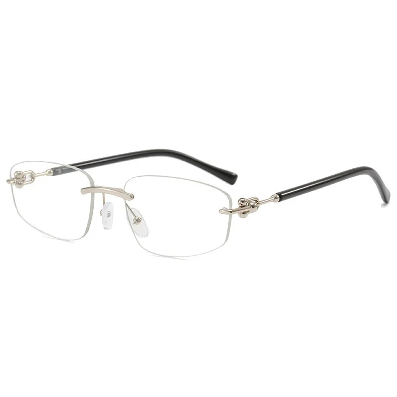 cutting rimless square sunglasses for women new fashion brand beige gradient sun glasses ladies alloy elegant shades driving