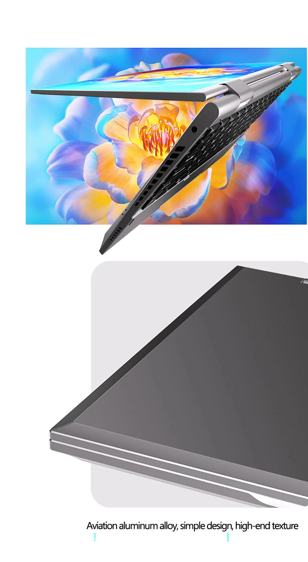 NEW 10.9 Inch 360° Fold Mini Laptop Intel N95 Touchscreens 16GB DDR5 Computer Notebook 2TB SSD Backlit Keyboard Tablet Laptop