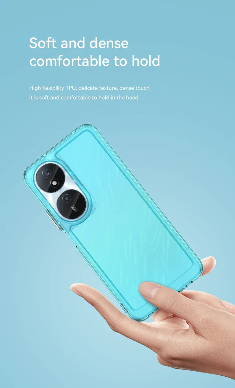 Candy Shockproof Silicone Bumper Phone Case For Honor Play 50 Plus/Play 8T/X7B/90 Smart