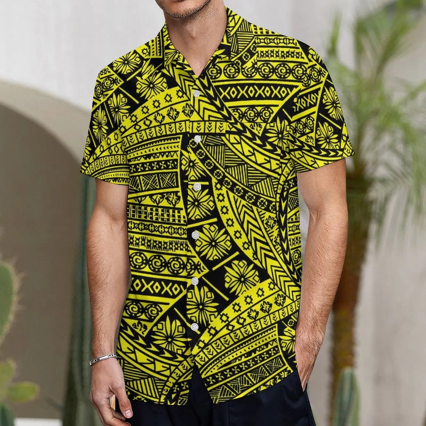 Custom Polynesian Tribal Couple Set Samoan Women'S Temperament Slim Dress Women'S Mermaid Maxi Skirt Men'S Shirt