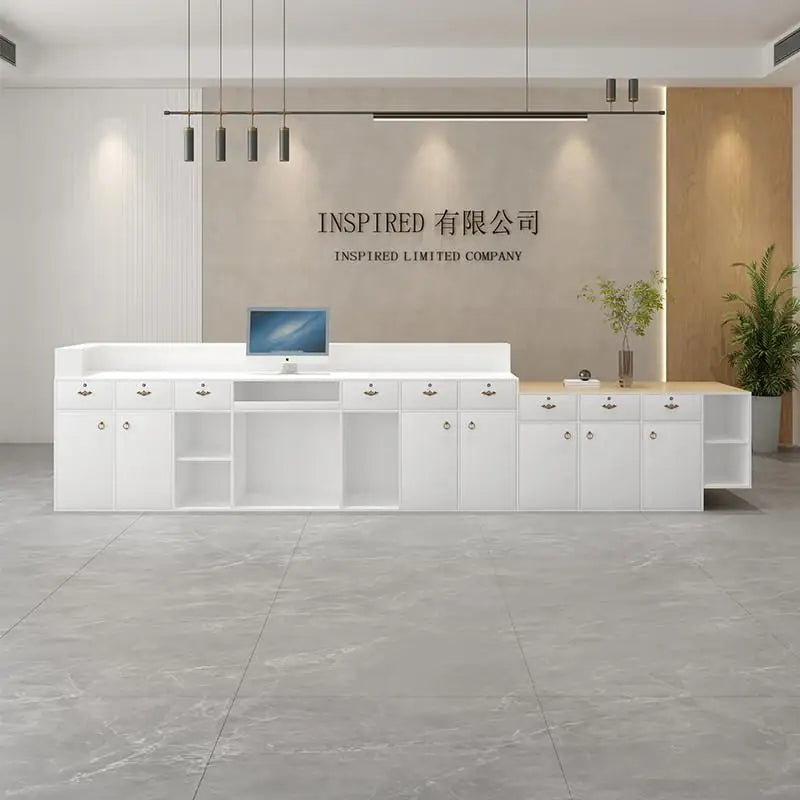 Luxury Reception Desks Modern Display Decorations Reception Desk Accessories Escritorio De Recepcion Commercial Furniture