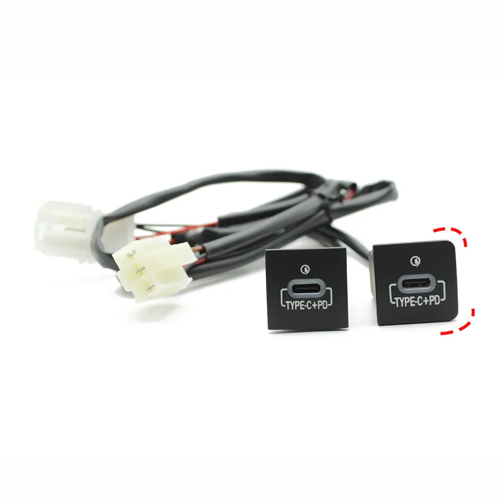 Quick Car Charger Socket 12V/24V USB Charging Outlet Power Adapter QC3.0 PD Type for VW Golf 6 Jetta 5 MK5 Scirocco 2006-2012