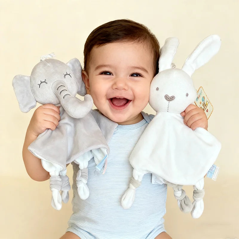 Baby Security Blanket Soft Plush Stuffed Animal Toys Infant Bibs Nursery Newborn Sleeping Dolls Cartoon Soother Appease Towel