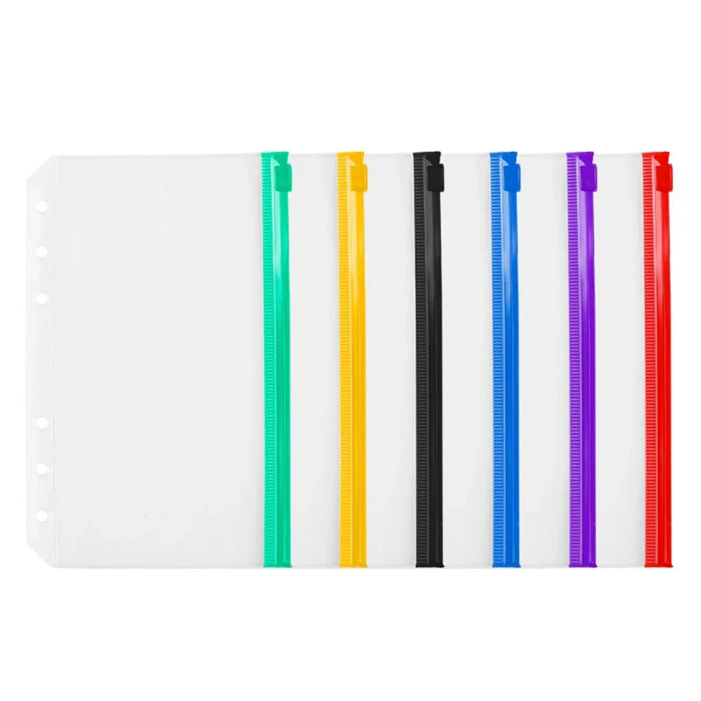 1PCS/LOT A5/A6/A7 Storage Bag School Office Supply Transparent Loose sheet Notebook zipper Self-sealing File Holder