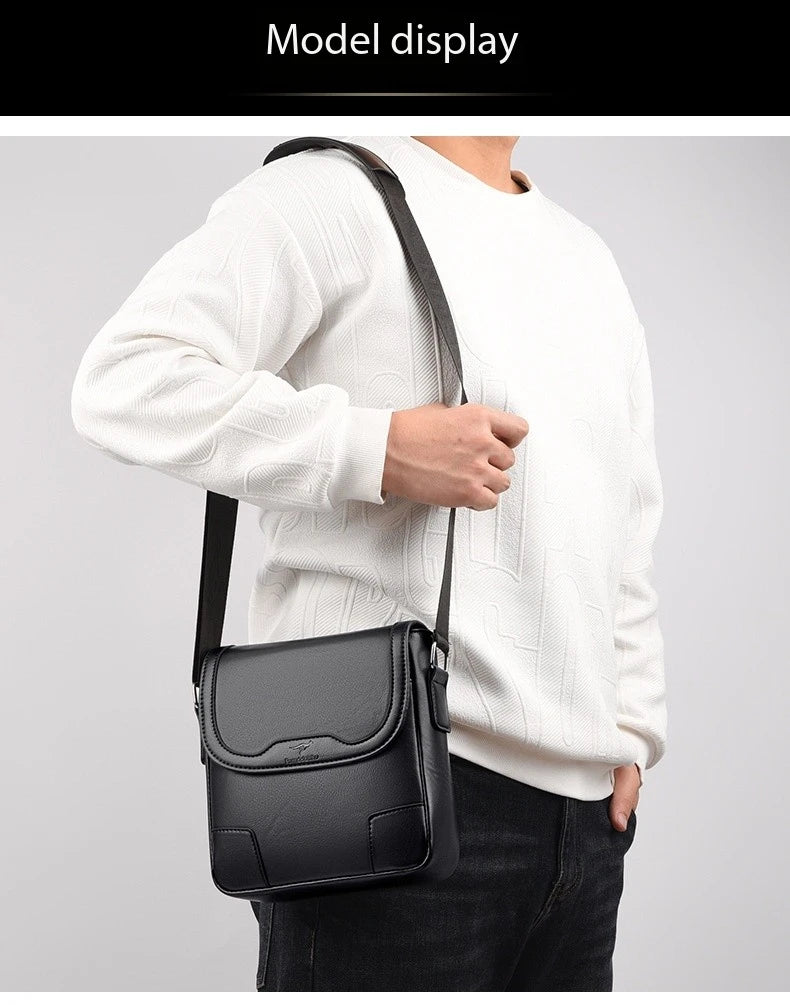 Luxury Brand Men Leather Shoulder Bags Waterproof Business Handbag Travel Tote Crossbody Cross Body Messenger Bag Pack For Male