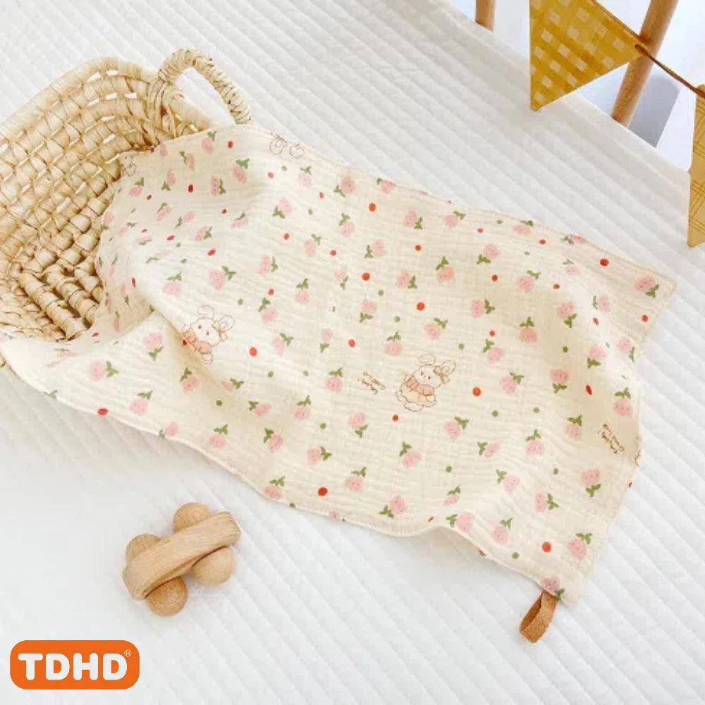 TDHD Cotton Muslin Baby Face Towel Long Burp Cloth for Newborn Kindergarten Hand Towels Infant Drooling Bibs Washcloth Baby Item