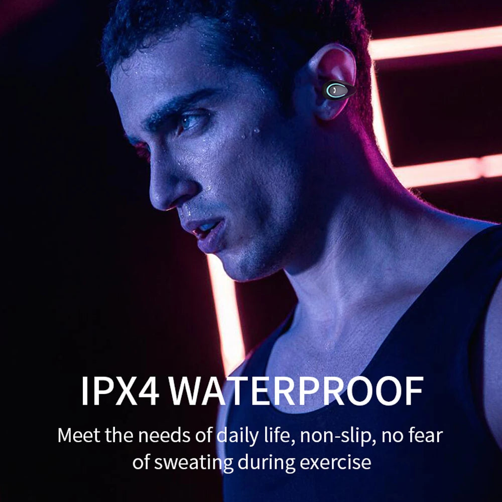 Bluetooth Headset 5.0 Tws Single Earless Clip On Sound Reduction Stereo Motion Touch Mini Wireless Headset