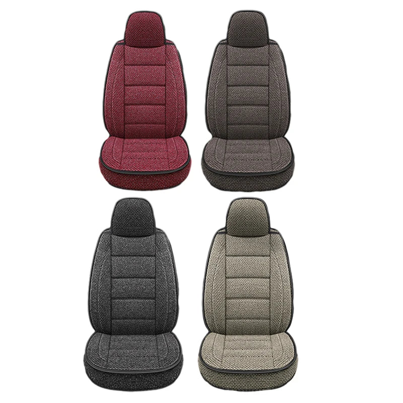 New Universal Car Seat Cover Linen Breathable Anti Slip All Inclusive Car Front Seat Cushion Men's Auto Interior Accessories2025