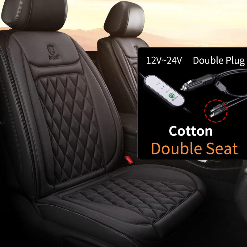 12-24v Heated Car Seat Cover 30' Fast Car Seat Heater Cloth/Flannel Heated Car Seat Protector 25W Seat Heating Cover Car Seat