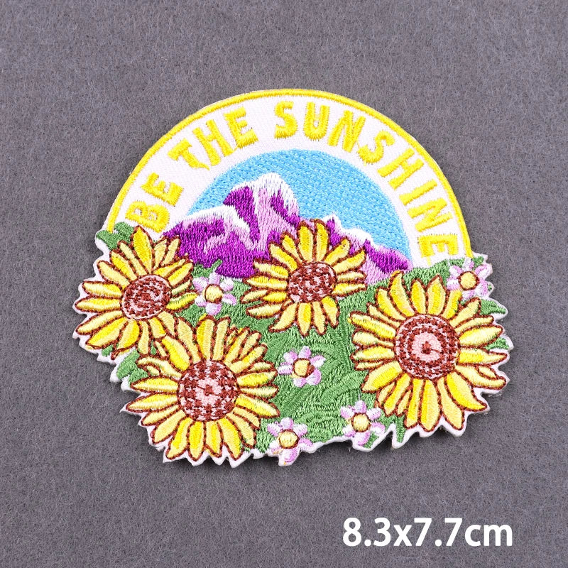 Mandala Iron On Patches For Clothes DIY Embroidery Applique Fusible Patch Ironing Stickers Letters Patch For Jacket Badge