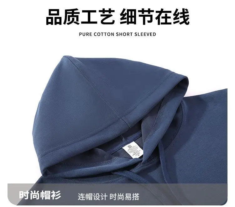 2026 Men's New Straight-Leg Casual Suit Trendy Hooded Sweatshirt and Sweatpants Loose Fit Versatile Casual Autumn Sports Suit