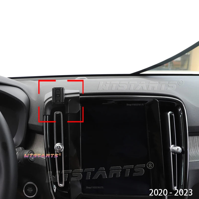For Volvo XC40 2020-2023 Adjustable Car Phone Holder Mobile Mount Gravity GPS Rotatable Navigation  Bracket Car Accessories