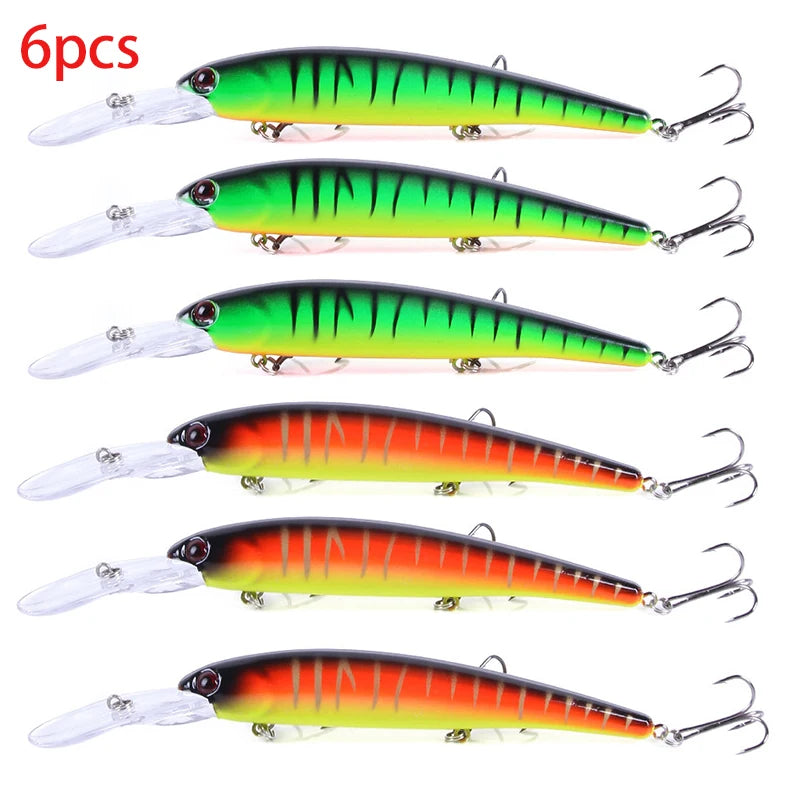1pcs 16cm 20g Deep Diving Large Minnow Wobbler Lure Artificial Hard Bait Crankbait Bass Pike Perch Walleye Fishing Tackle