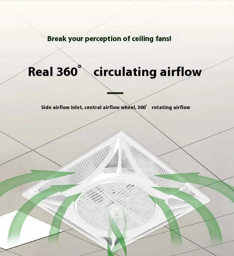 Ceiling electric fan Embedded ventilation fan Integrated ceiling electric fan Convenient to move, cool air