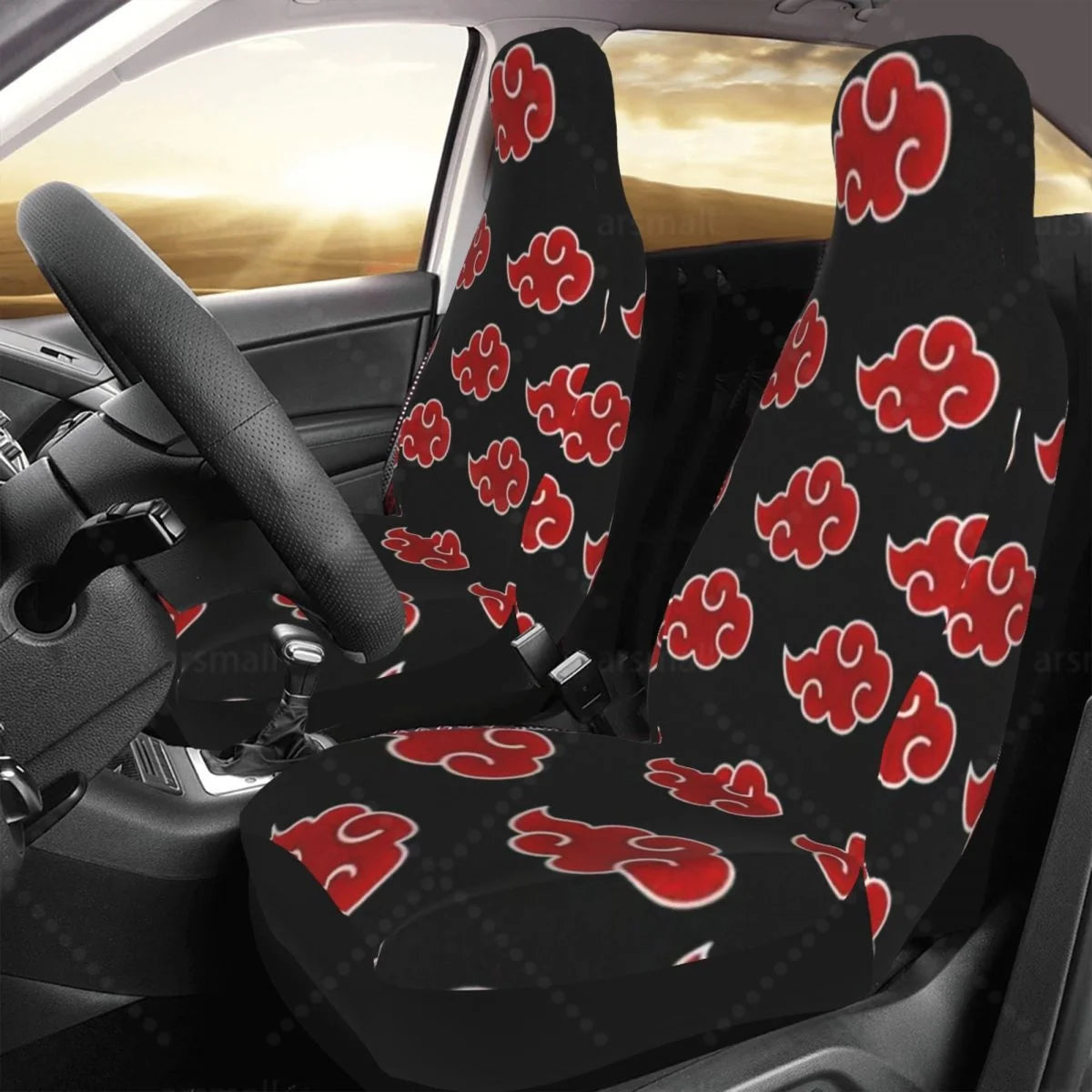 Akatsuki Universal Japan Anime 2PCS Car Seat Cover Seat Cover Anti Fouling and Convenient Protective Cover Unique Style
