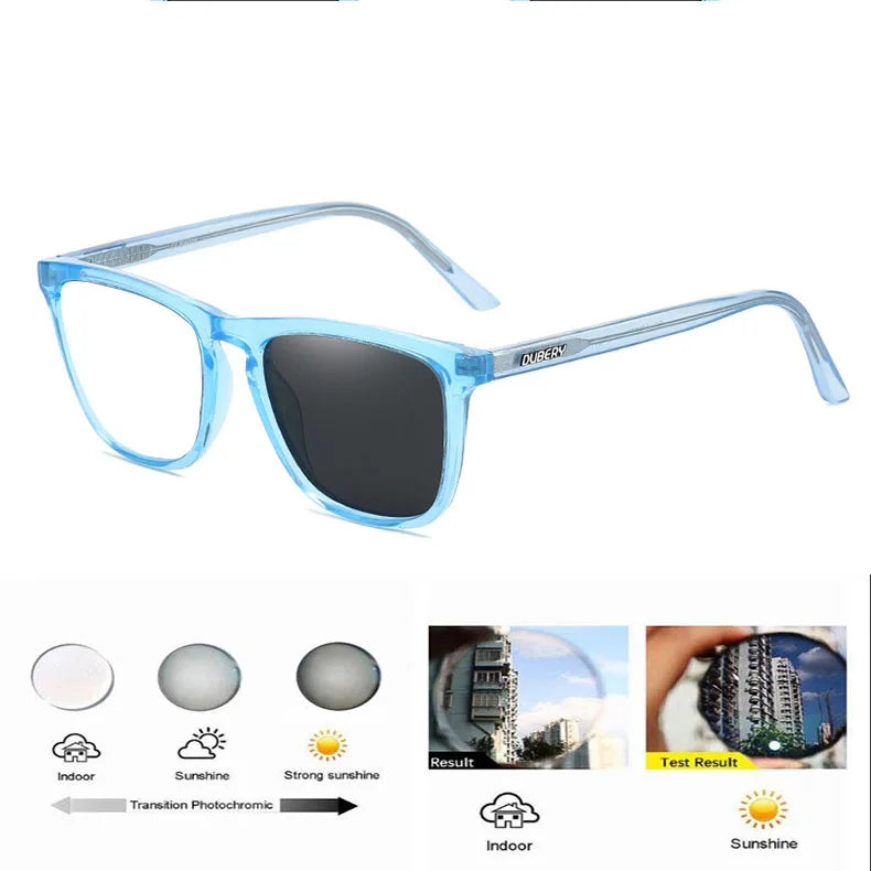 TR90 Square Photochromic Myopia Glasses Men Women Brand Finished Color Changing Driving Nearsighted Eyewear Negative Diopter ﻿