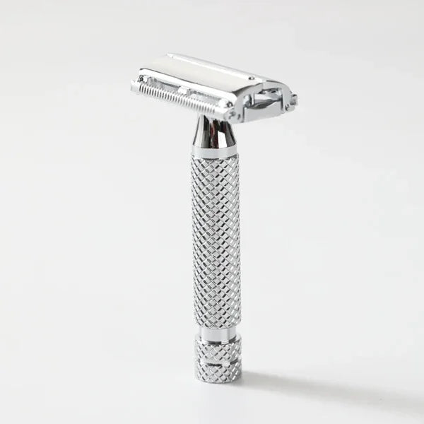 Yaqi Monarch Chrome Color Safety Razor 0.90mm Blade Gap 85MM Handle Length And 13.5MM Diameter For Mens Precise Shave Experience