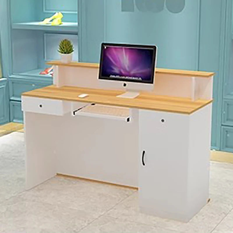 Luxury Unique Reception Desk Professional Aesthetic Design Cool Bar Counter Retro Center Resepsiyon Masası Commercial Furniture