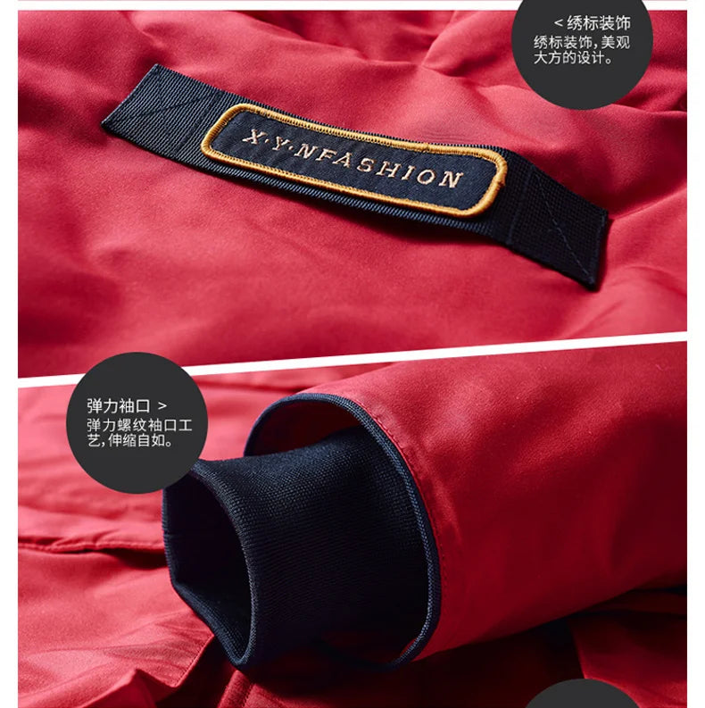 -30 C FIT Plus Thick Velvet Down & Parka coat 6XL 7XL 8XL  winter jacket men waterproof windproof chaquetas hombre